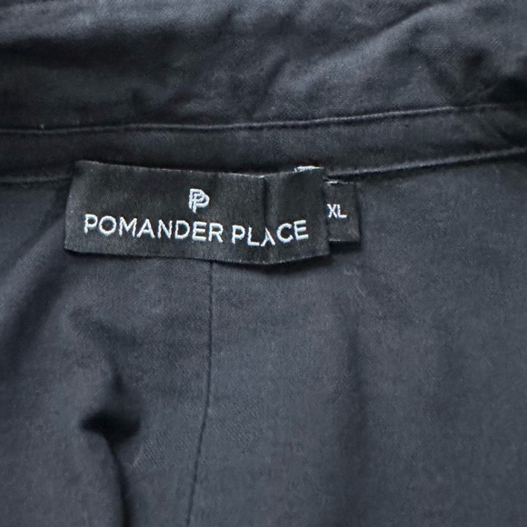 Pomander Place Black Poly Dress SZ XLarge Relaxed Fit Side Pockets Casual GUC - Picture 2 of 10